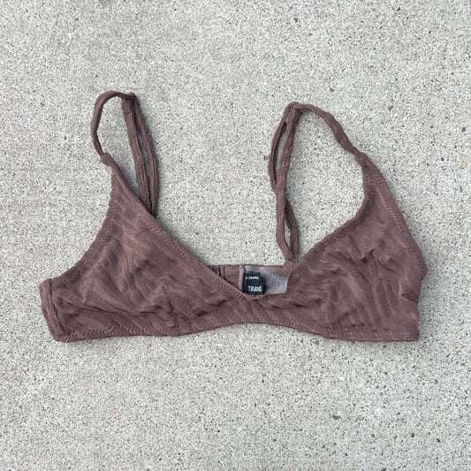 (Xsmall) triangl zebra texture bikini top