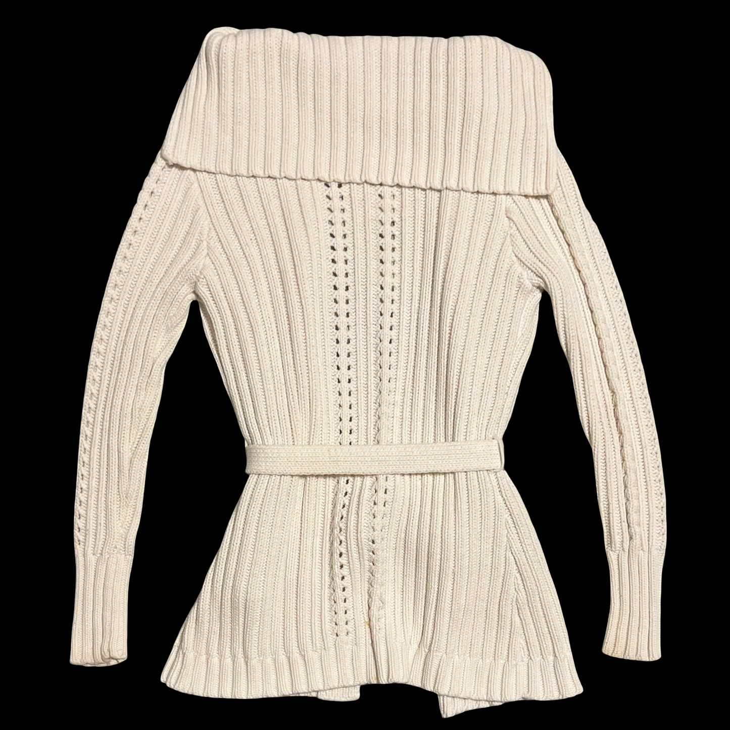 (S) rampage chunky sweater tie-up cardigan