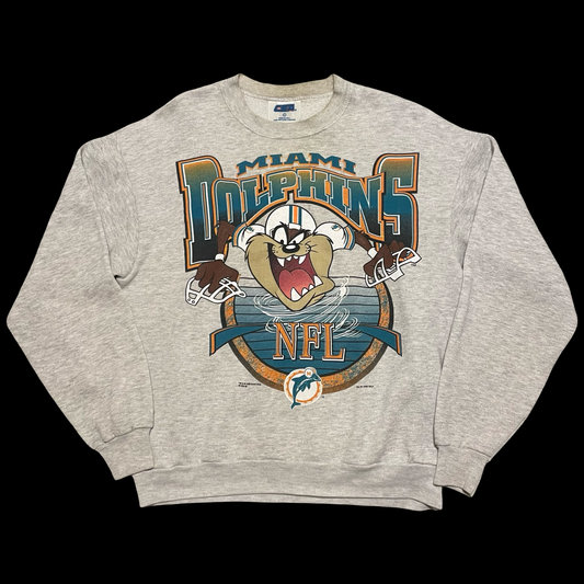 (L) 1996 Miami dolphins taz crewneck