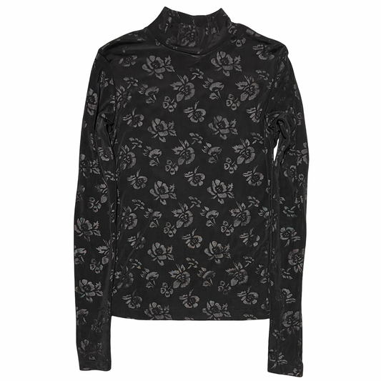 (S) energie floral mockneck top
