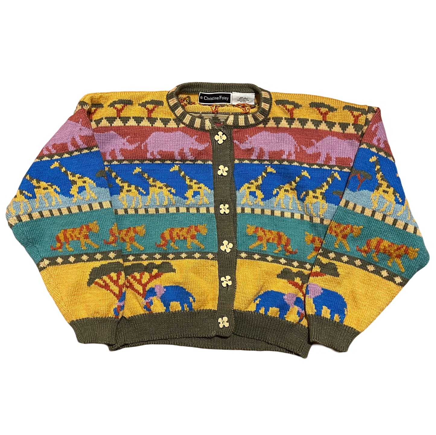 (2) christine foley safari sweater