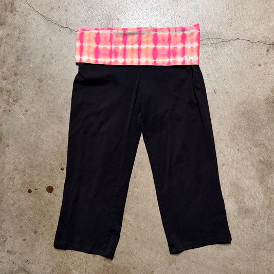 (M) ladies Victoria’s Secret tie-dye capri fold over leggings