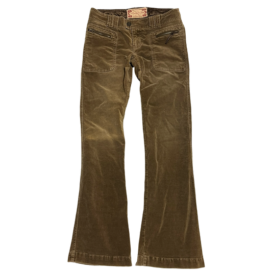 (2) abercrombie & fitch velvet pants