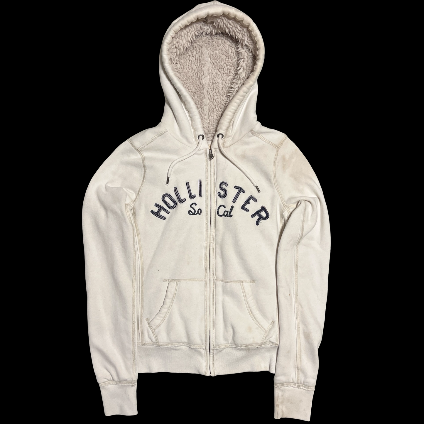 (S) hollister fur-lined jacket