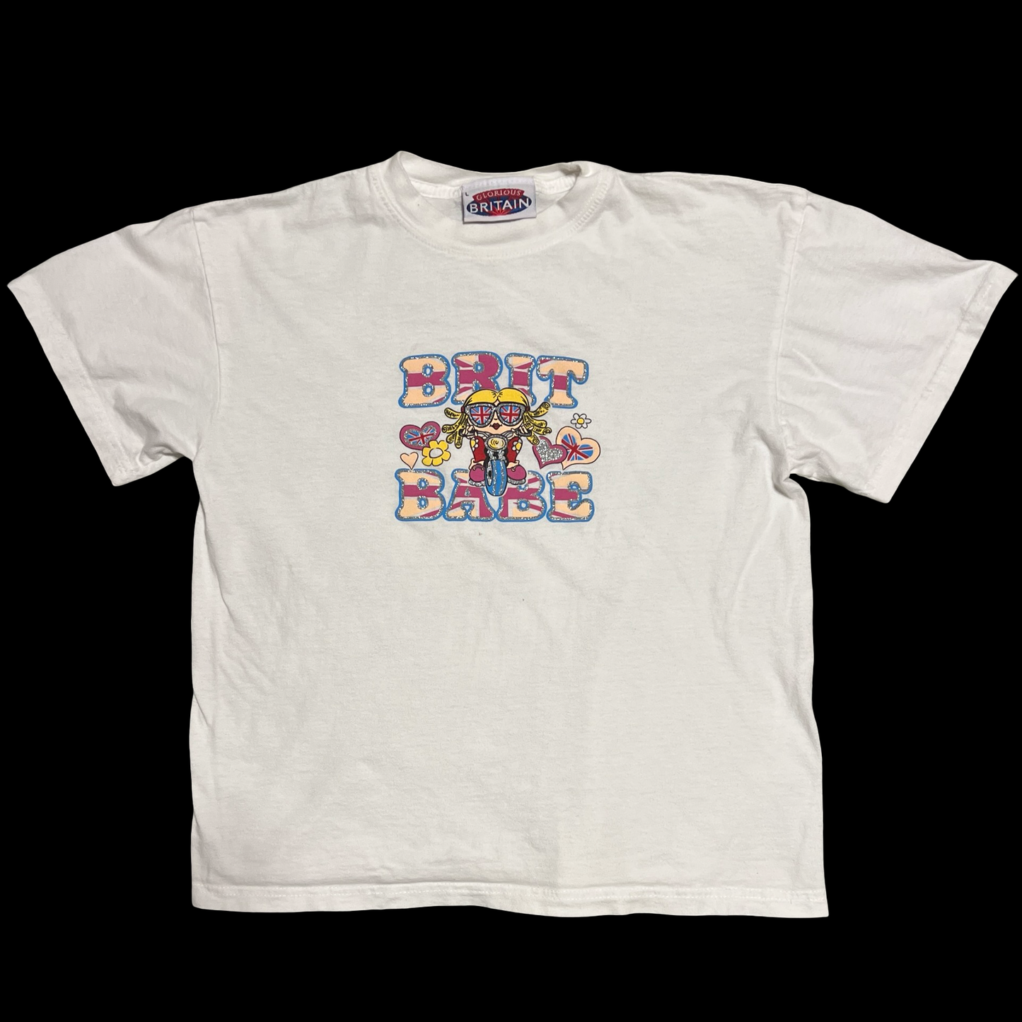 (L) brit babe baby tee