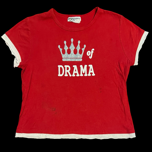 (M) self esteem queen of drama baby tee