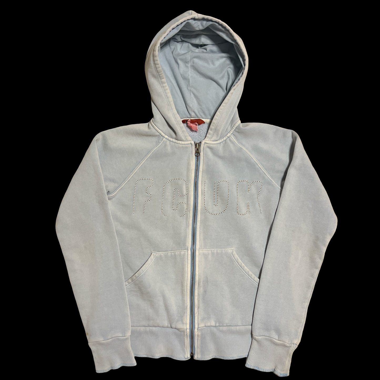(XS) fcuk baby blue jacket