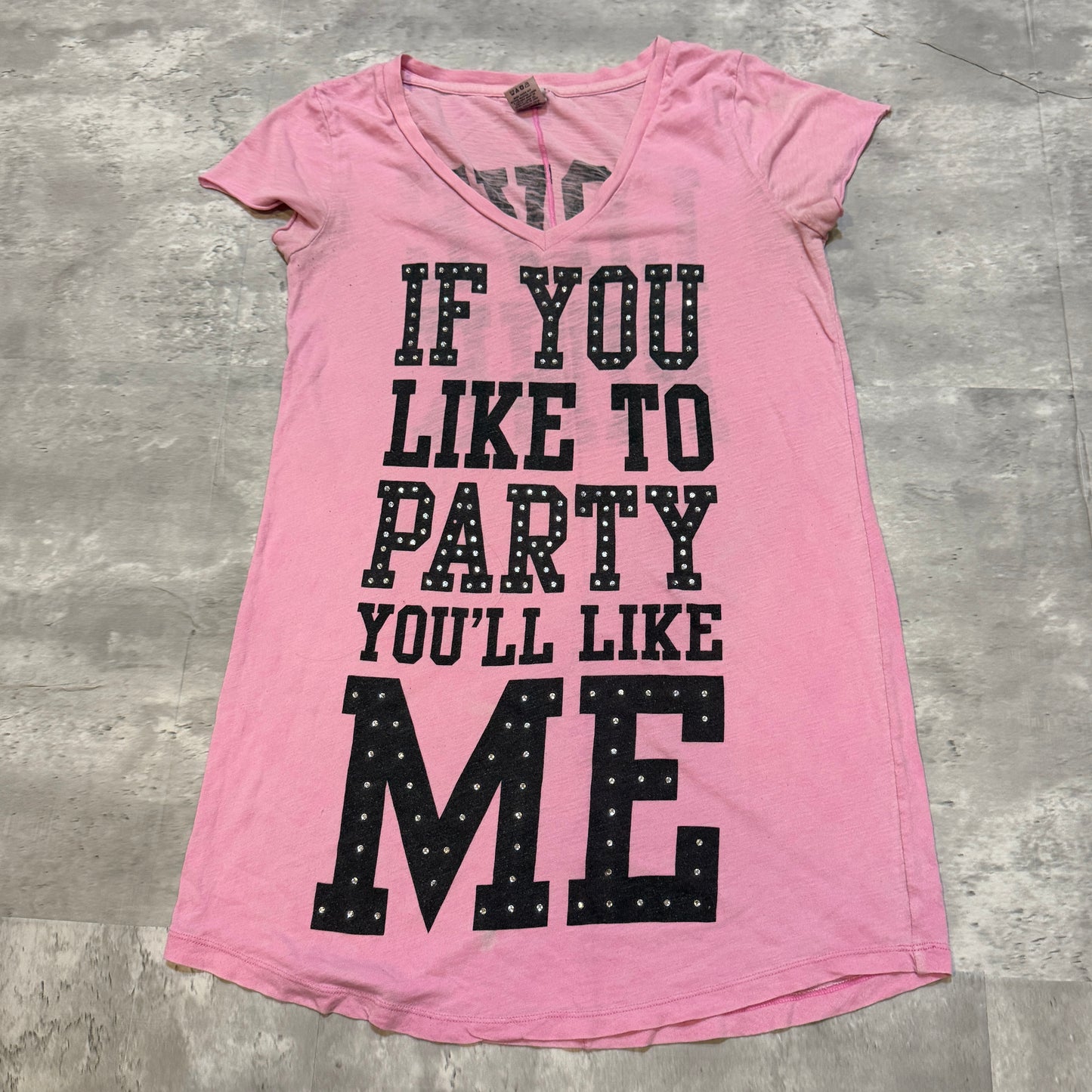 (XS) Victoria’s Secret pink if you like to party long tee