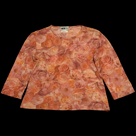 (L) in studio san fransico mesh floral top