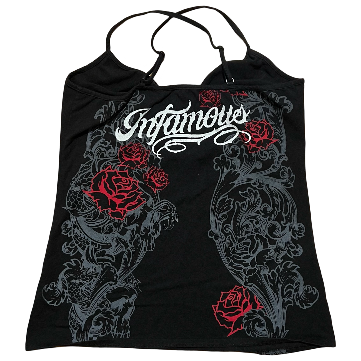 (XL) infamous y2k style tank top