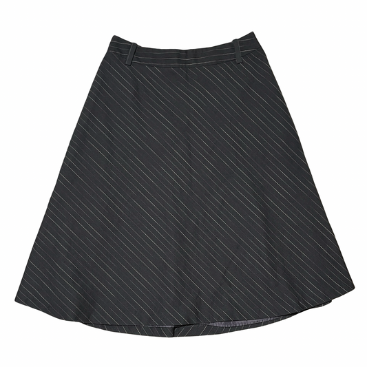 (8) merona pink stripped flowy midi skirt