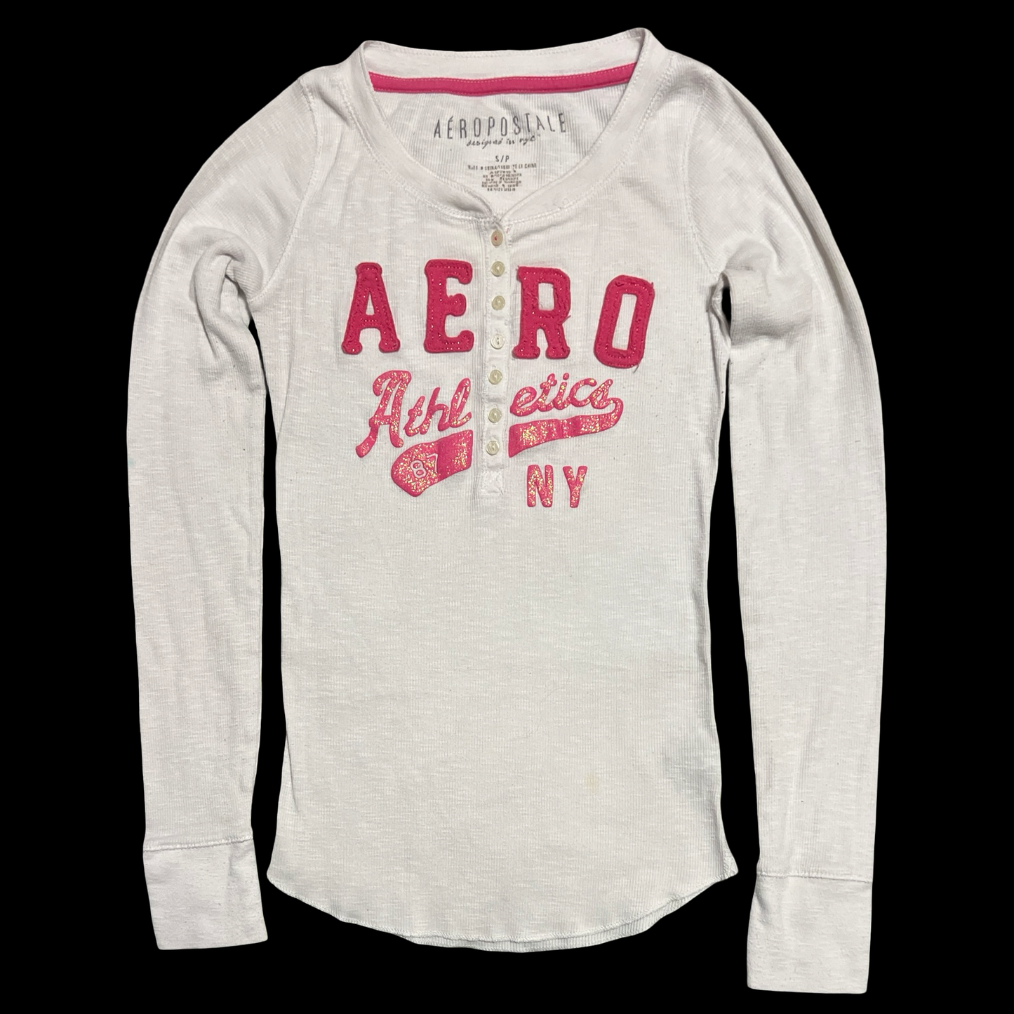 (S/P) aeropostale henley long-sleeve