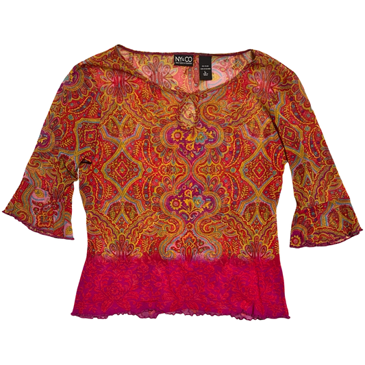 (L) new york & company mesh top