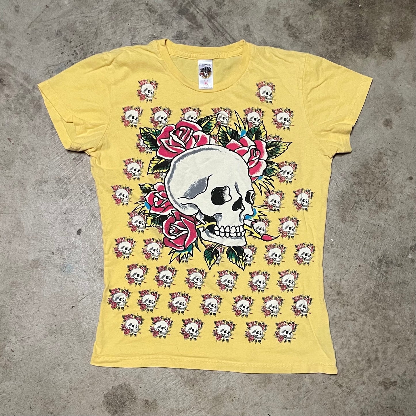 (M) ed hardy ladies skull & roses tee