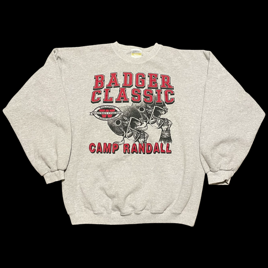 (L) Badger Wisconsin classic crewneck