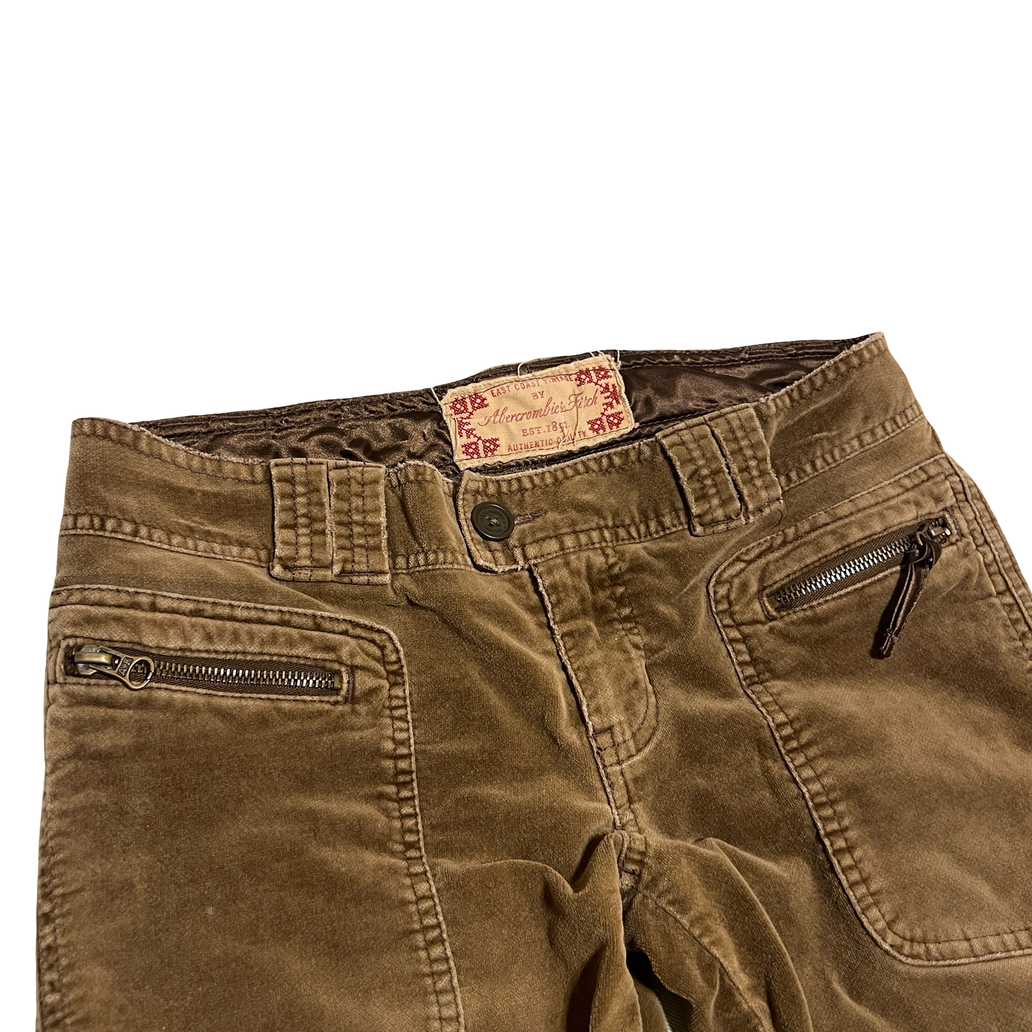 (2) abercrombie & fitch velvet pants