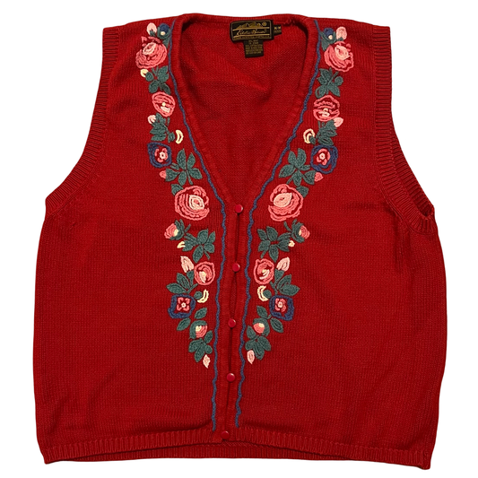 (M) eddie bauer floral vest