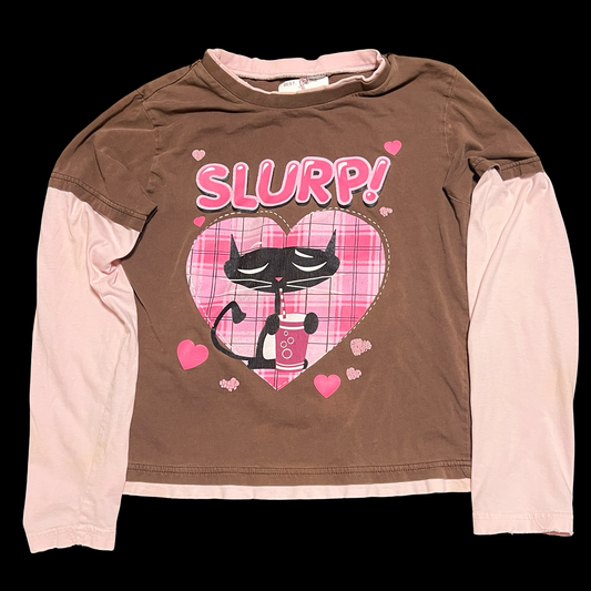 (XS) slurp long sleeve baby tee