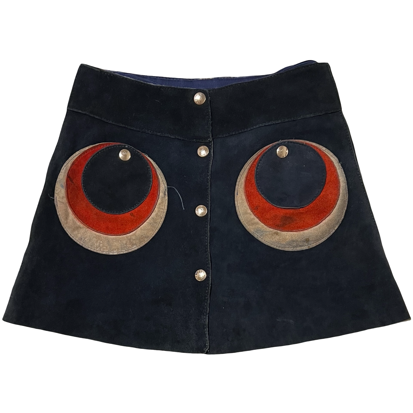 (24) suede mini skirt