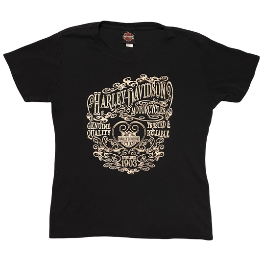 (L) harley davdison ladies tee