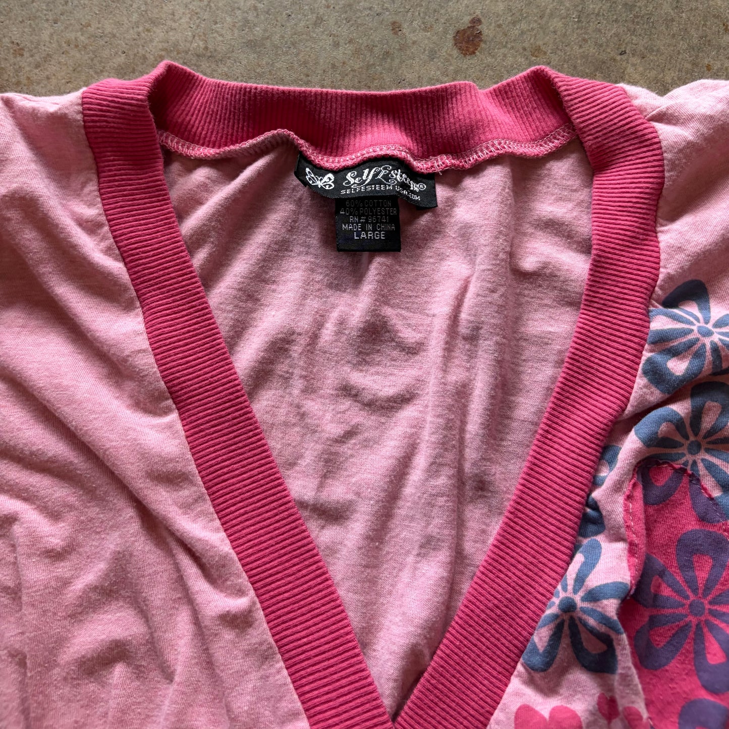 (L) self esteem babydoll top