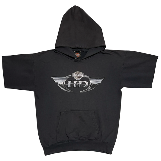(M) 2004 manchester harley cut hoodie