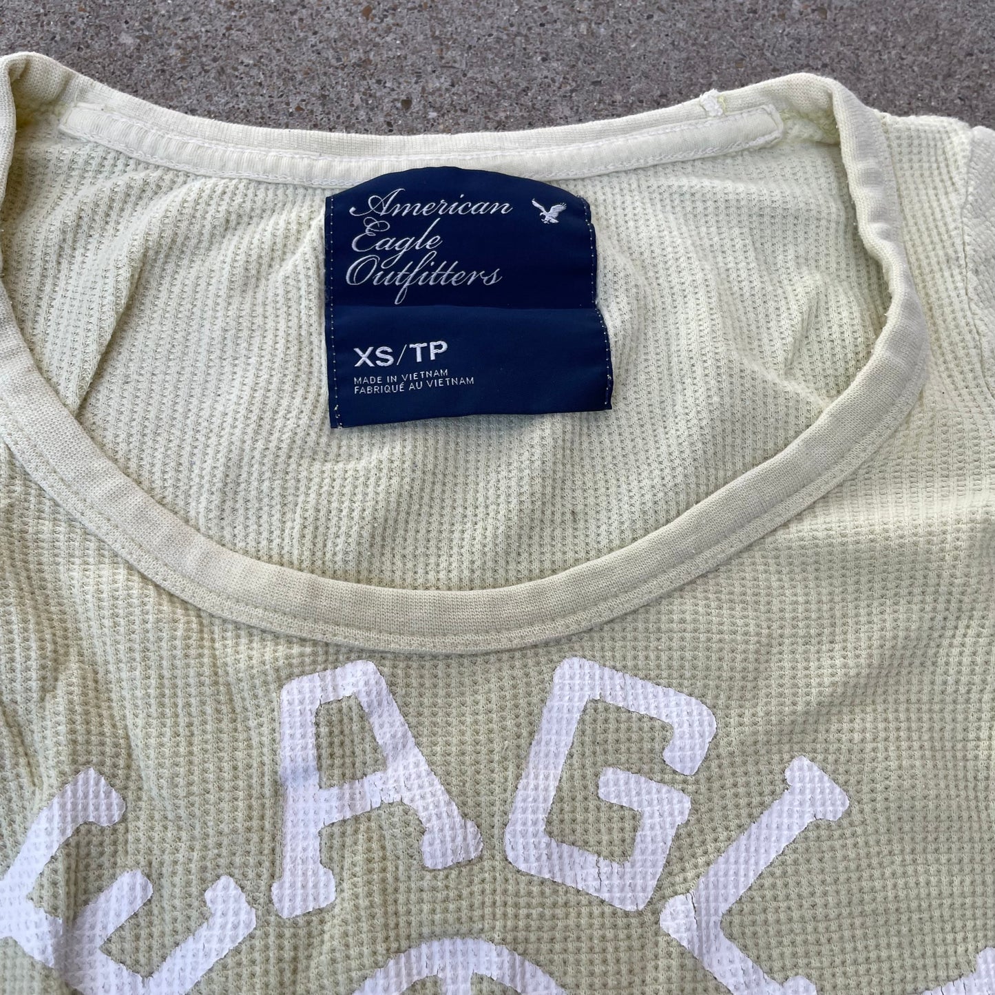 (XS) american eagle peace thermal long-sleeve