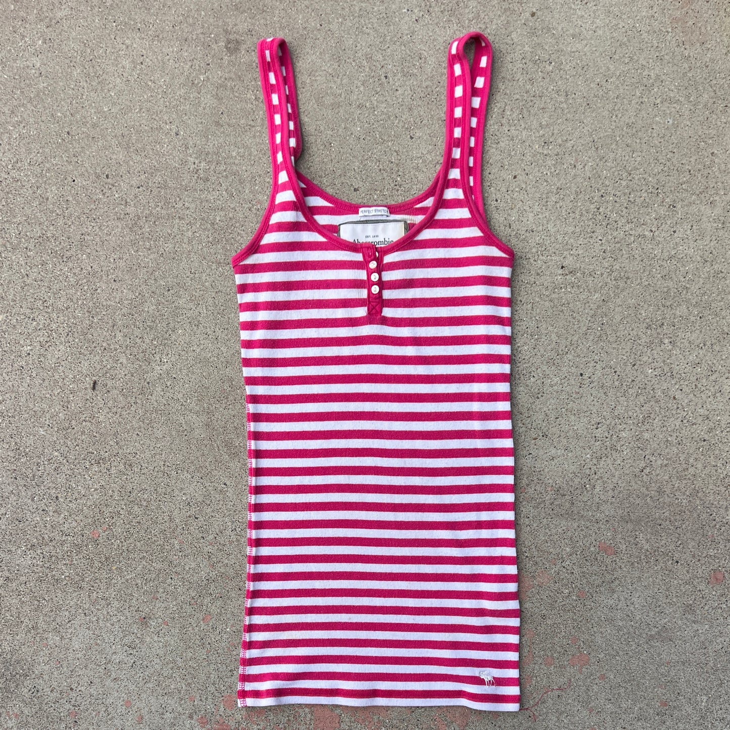 (M) Abercrombie & fitch pink striped tank top
