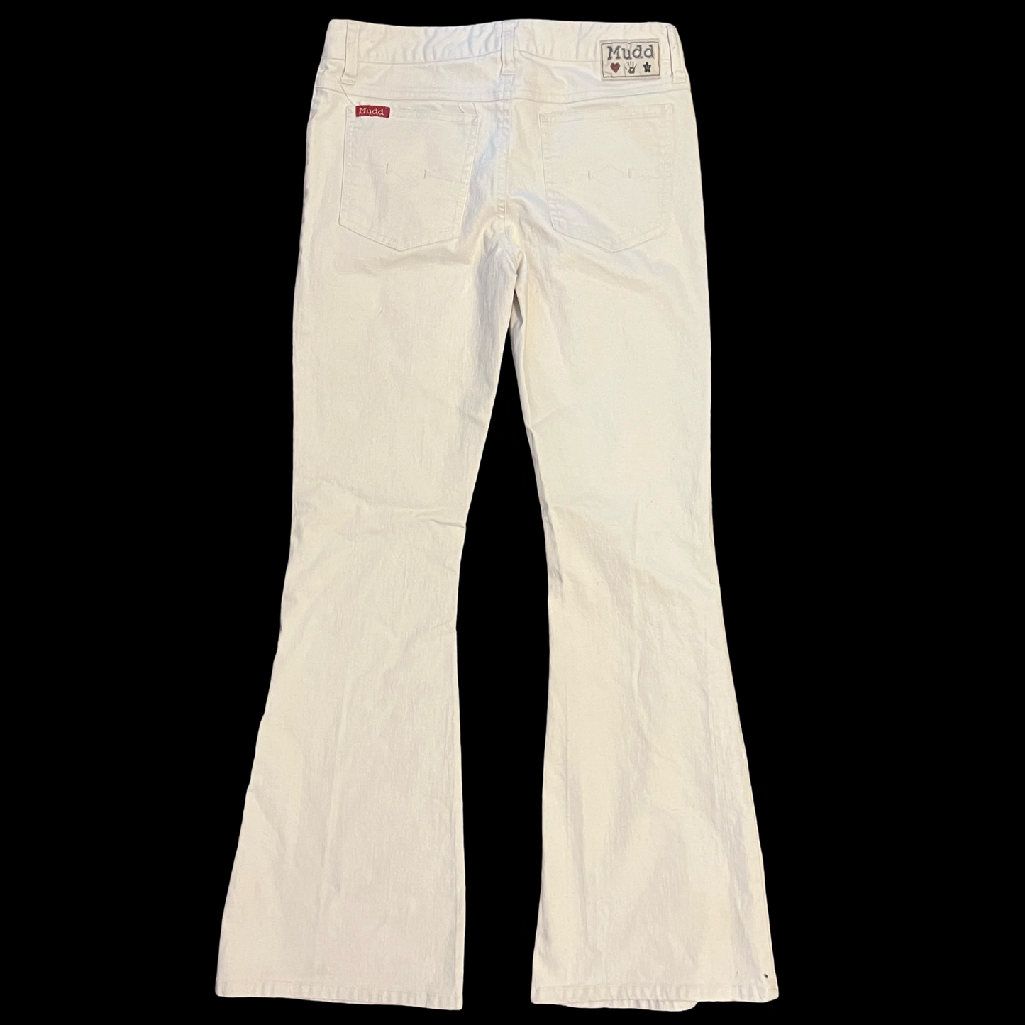 (5) mudd cream flare jeans