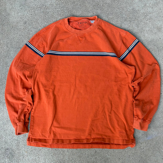 (L) Izod striped sweatshirt