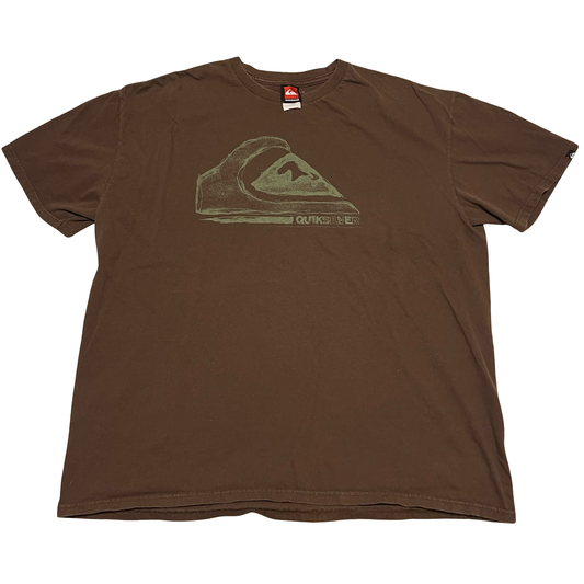 (2XL) quiksilver brown tee
