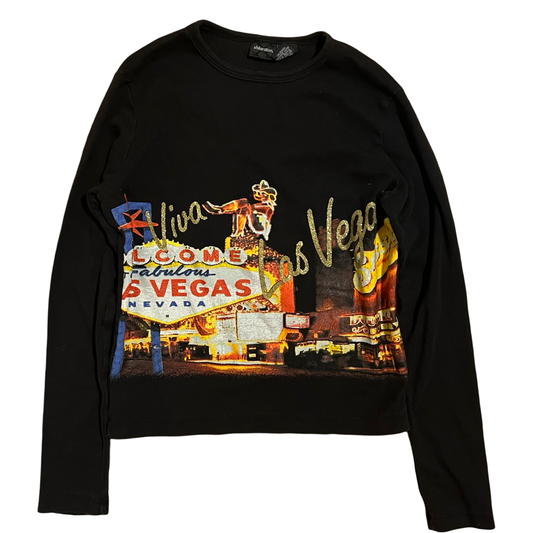 (M) xhilaration las vegas baby tee long-sleeve