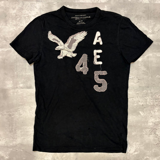 (XS) American eagle black AE 45 tee
