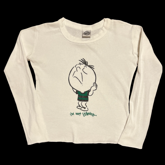(XS/S) not so common threads baby tee long-sleeve