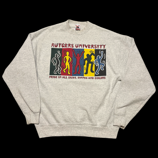 (L) vintage rutgers university crewneck