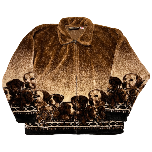 (XXL) vintage cobblestone canyon fleece puppy jacket