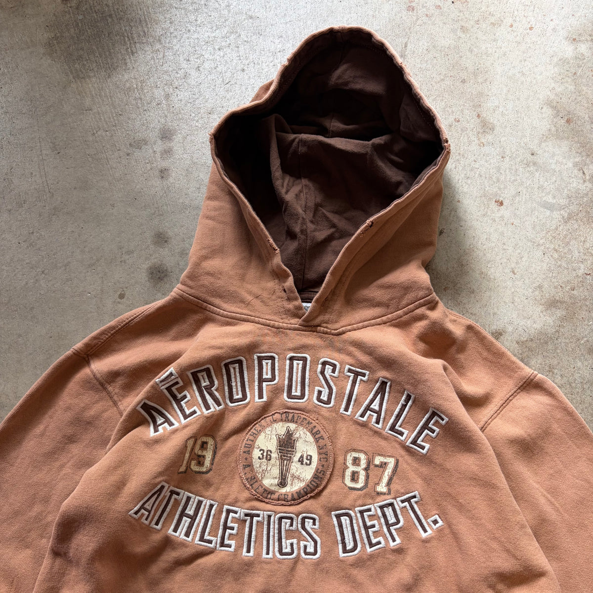 (S) Aeropostale 1987 brown hoodie