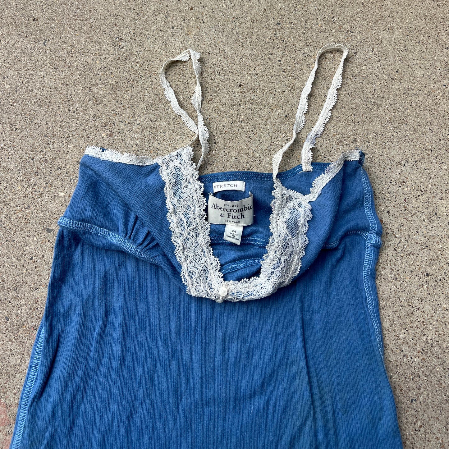 (M) Abercrombie & fitch blue tank top