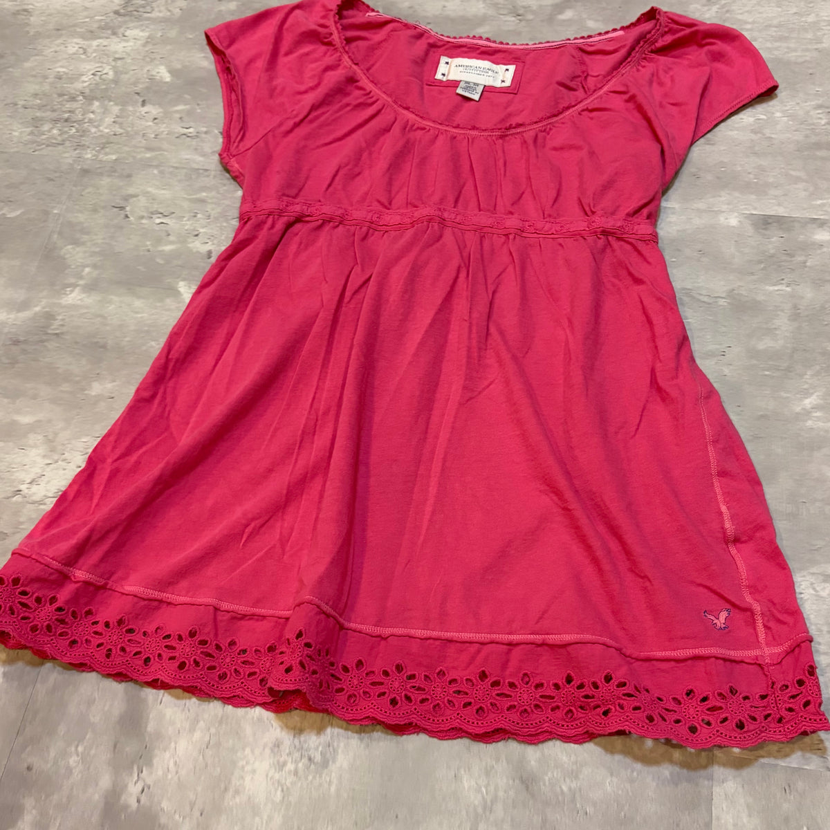 (M) ladies American eagle pink babydoll top