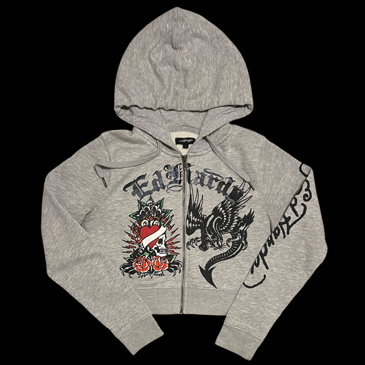 (L) ed hardy cropped jacket