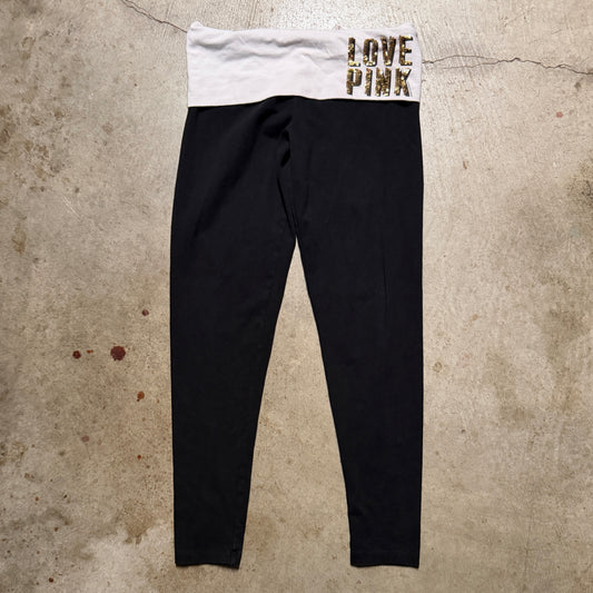 (S/P) ladies Victoria’s Secret love pink skinny fold over legging