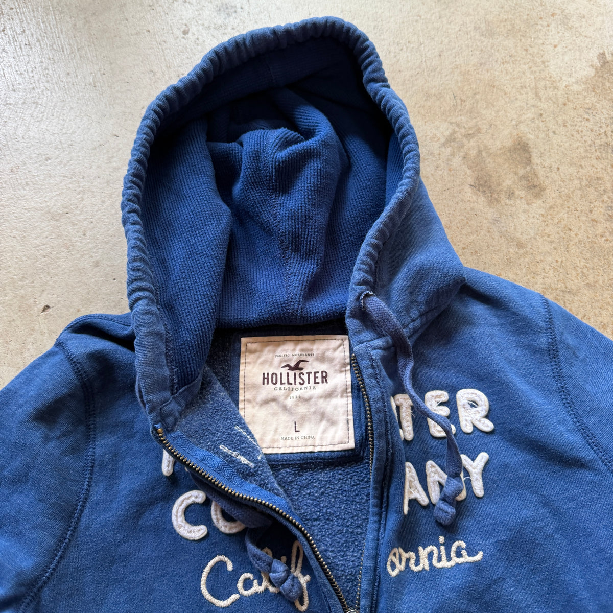 (L) ladies hollister blue jacket