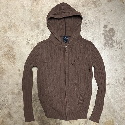 (M) faded glory brown sweater jacket