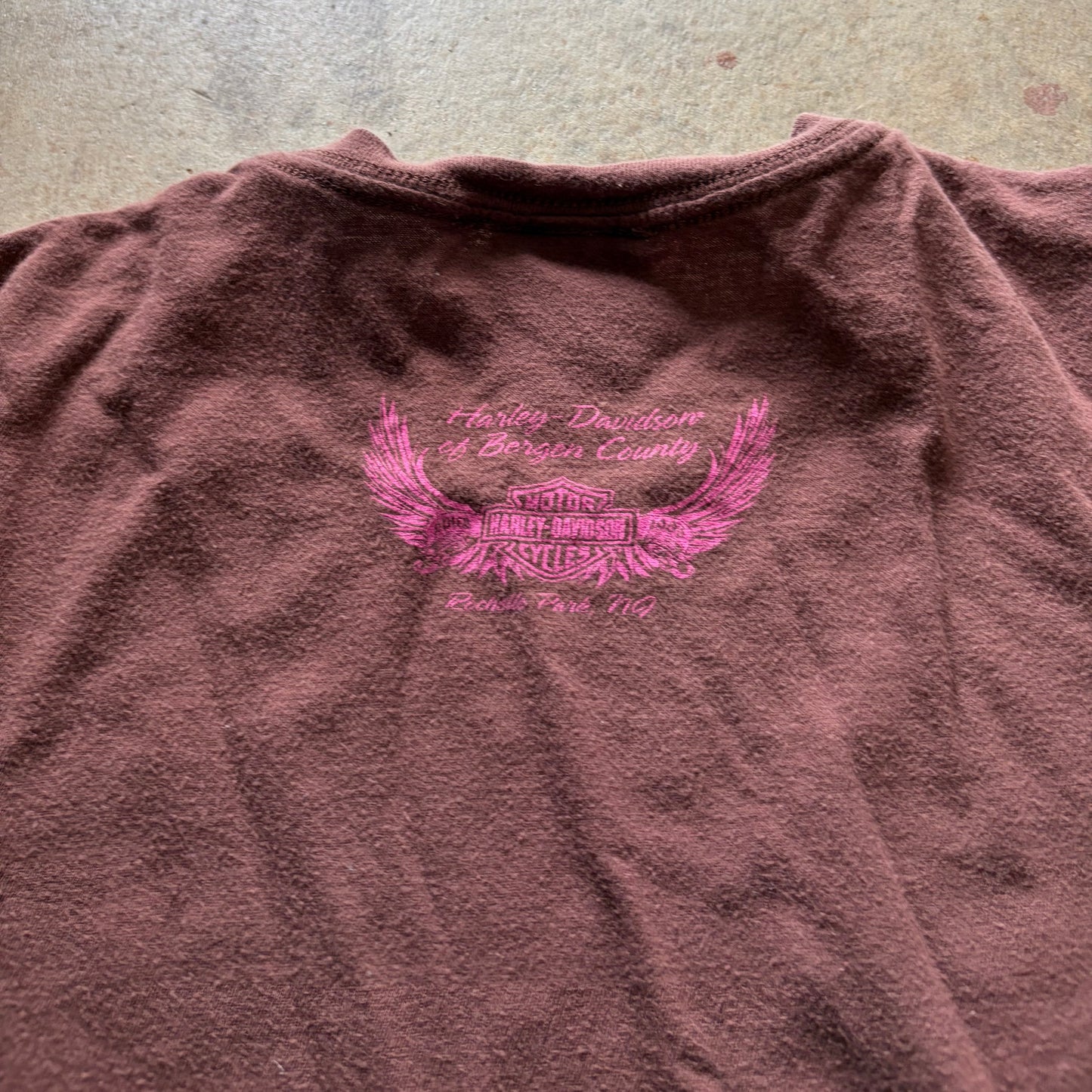 (XL) Harley Davidson brown heart long sleeve
