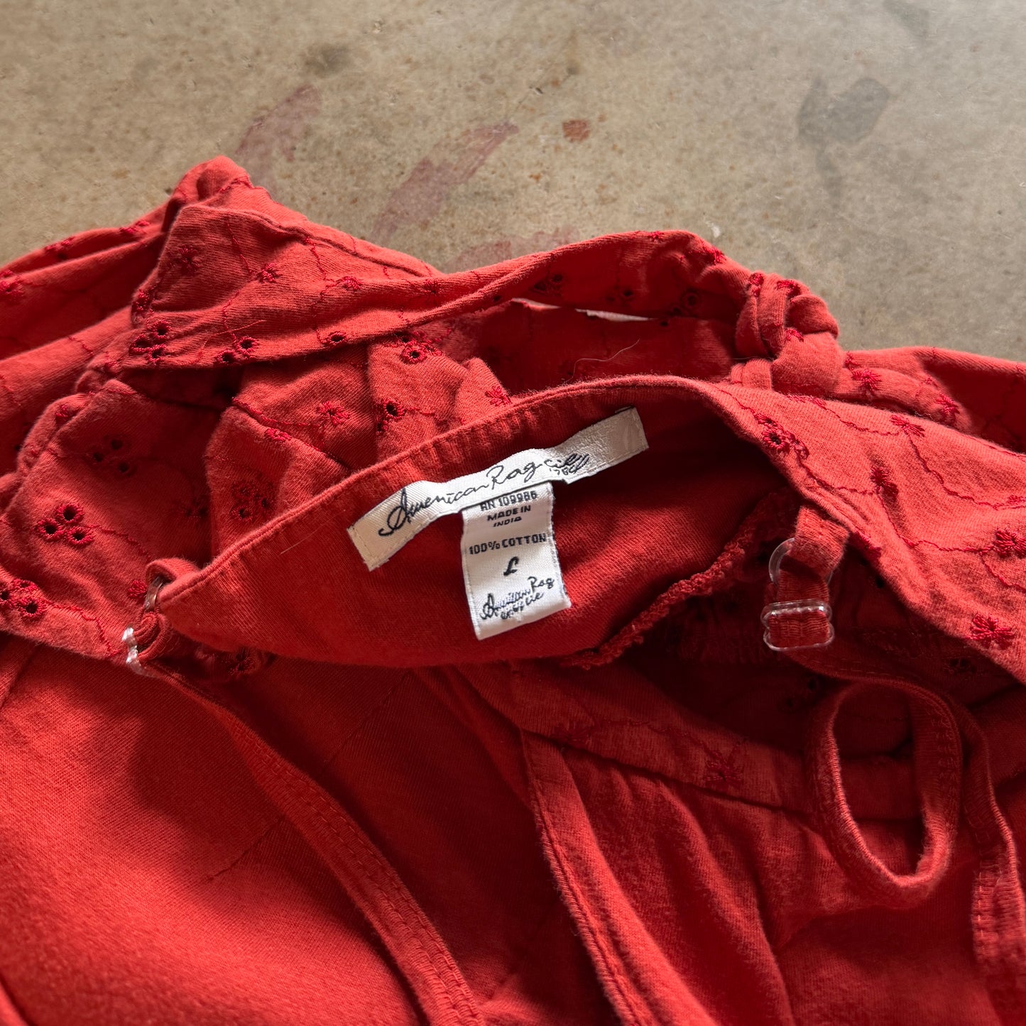 (L) American rag babydoll style blouse