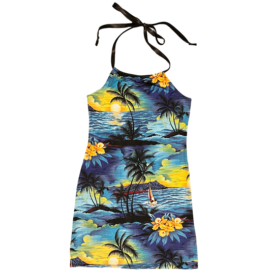 (L) beckys fashion halter mini dress