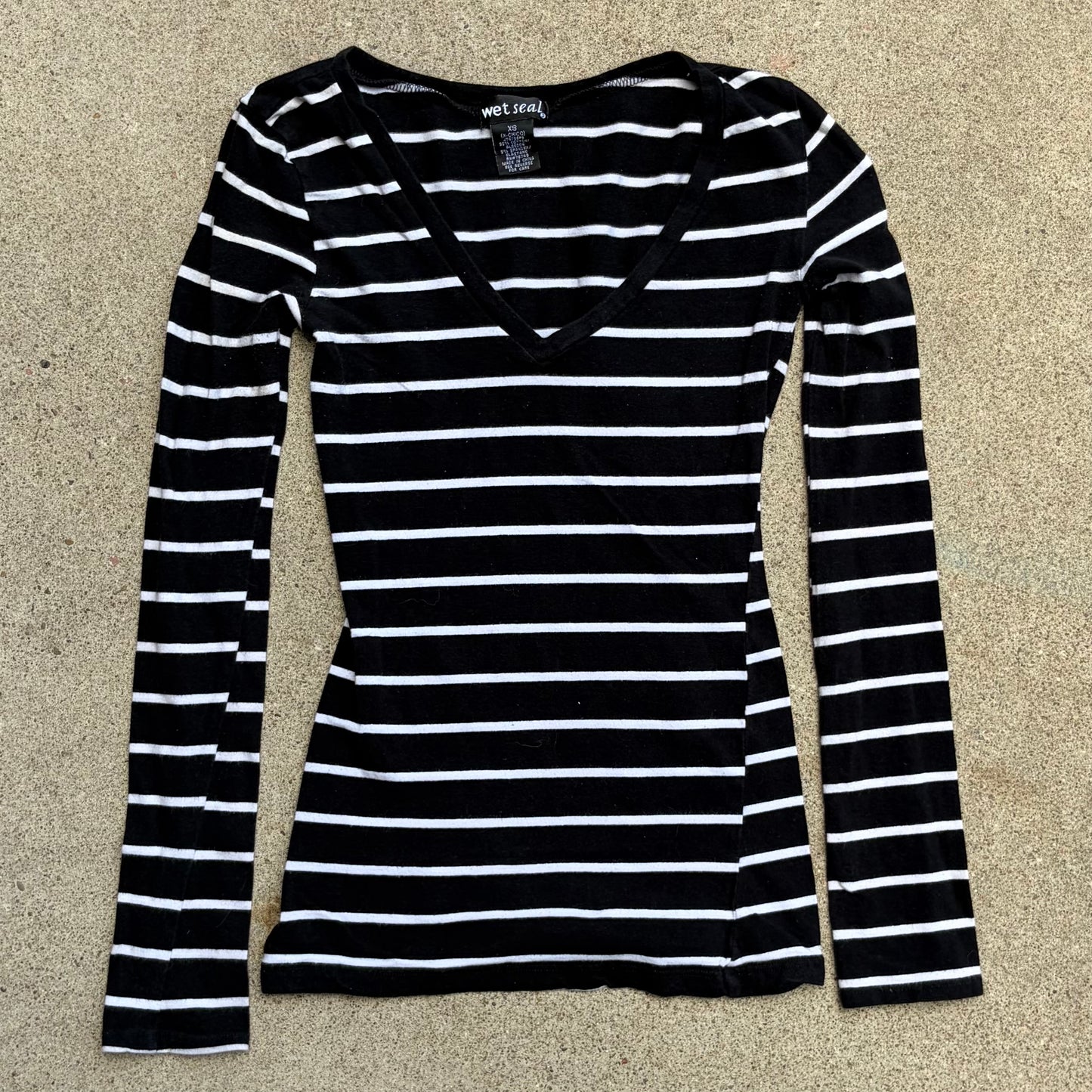 (XS) Wet seal striped long sleeve