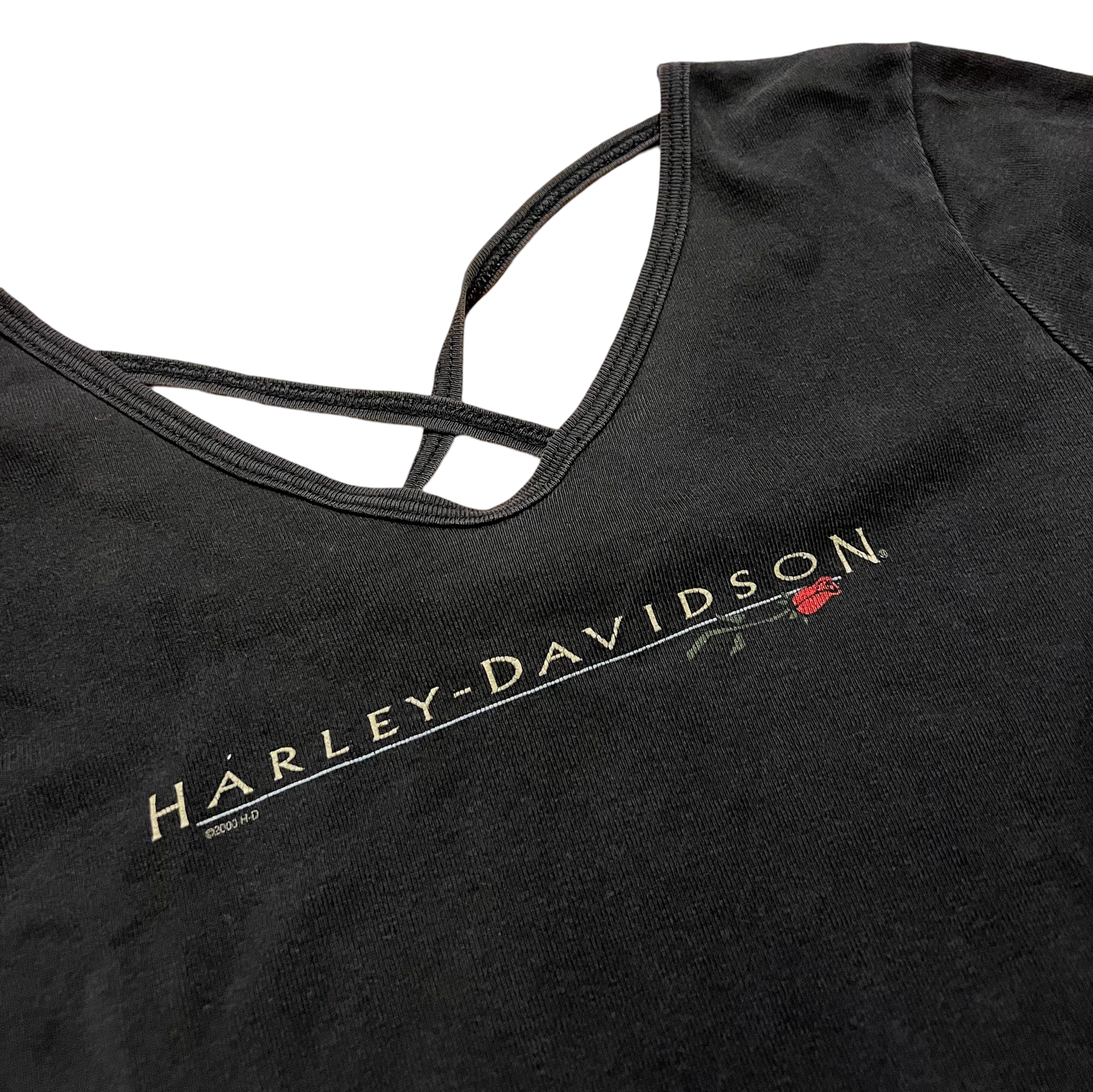 (M) 2002 cross back harley davidson tee