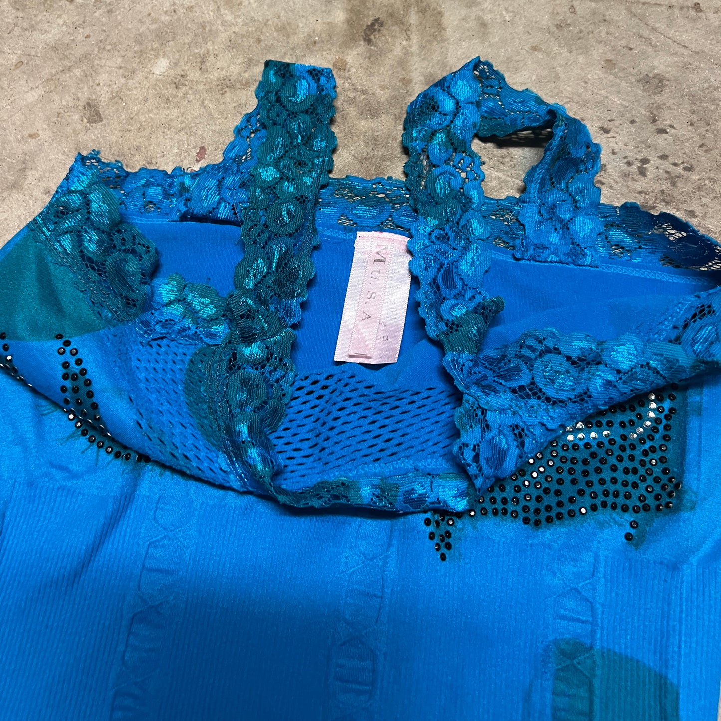 (S/M) M USA stretchy face tank
