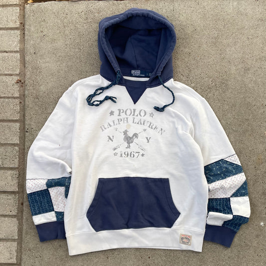(L) Polo Country Polo Ralph Lauren patchwork after hoodie